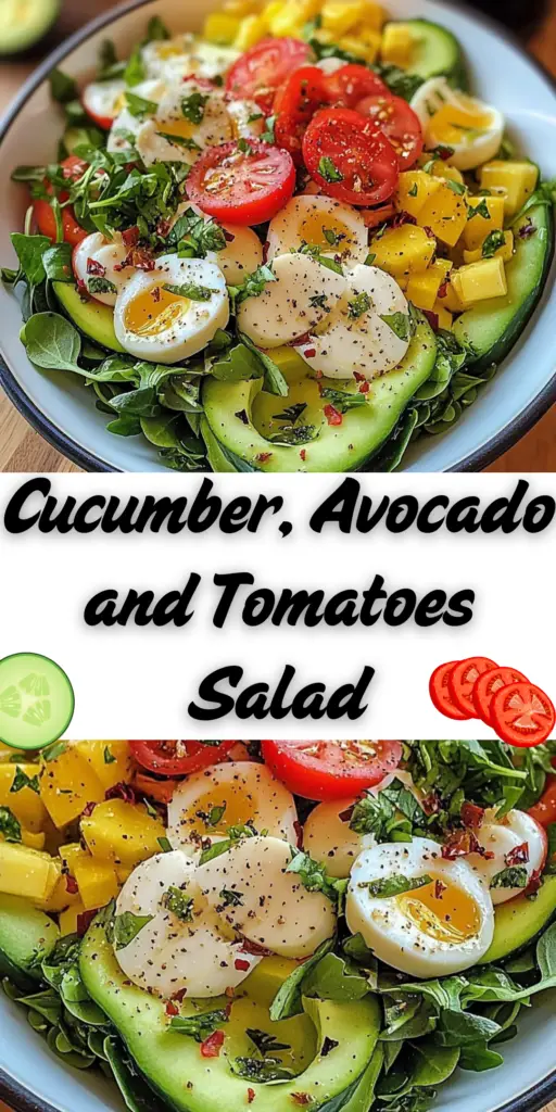 Cucumber, Avocado, and Tomato Salad: A Refreshing and Healthy Delight 4 12 2