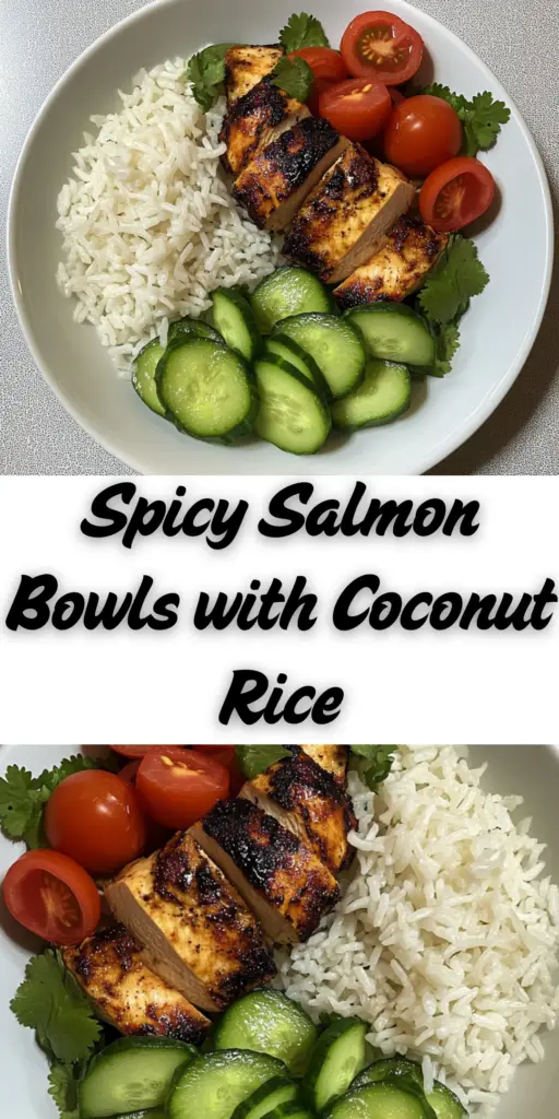 Spicy Salmon Bowls with Coconut Rice 4 12 4