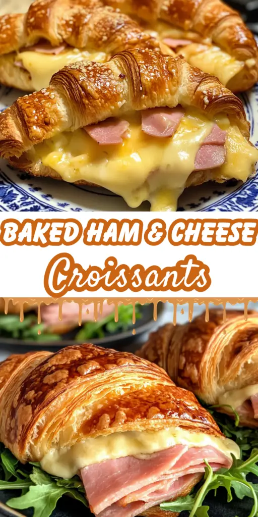 Baked Ham and Cheese Croissants 4 2 2
