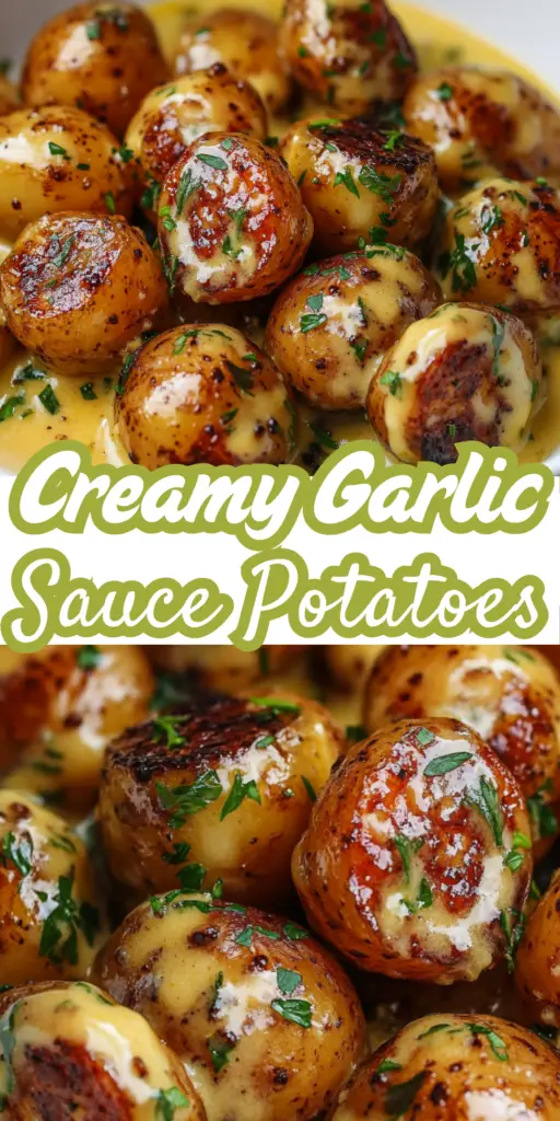 Creamy Garlic Sauce Potatoes 4 2 4