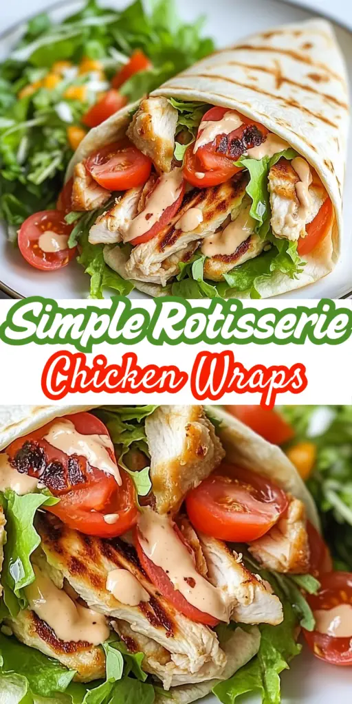 Simple Rotisserie Chicken Wraps 4 2 6