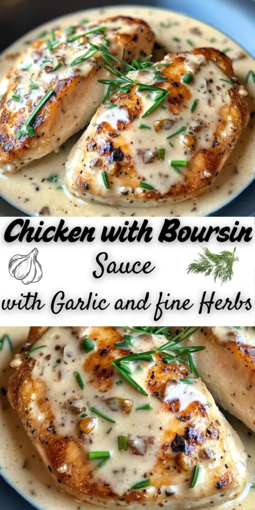 Chicken with Boursin Sauce with Garlic and Fine Herbs 4 3 5