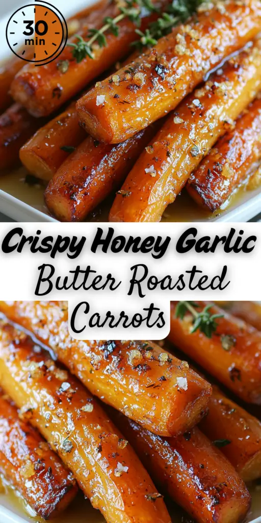 Crispy Honey Garlic Butter Roasted Carrots in 30 Minutes 4 4 4