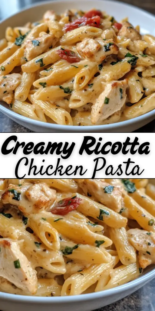 Creamy Ricotta Chicken Pasta 4 7 3 1