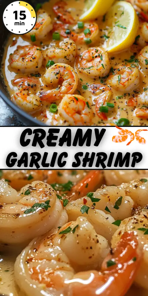 Easy Creamy Garlic Shrimp (15 Minutes) 4 8 3