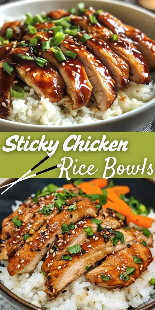Sticky Chicken Rice Bowls Recipe 4 9 1