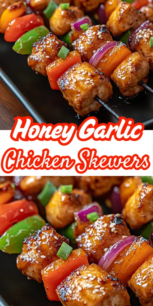 Honey Garlic Chicken Skewers 4 9 3