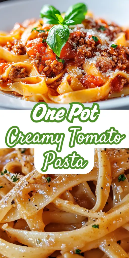 Easy One Pot Creamy Tomato Pasta 4 9 4