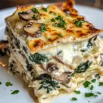 Easy Creamy Spinach and Mushroom Lasagna Recipe 5 anas3131 A decadent slice of spinach and chicken mushroom white e1c26dc4 7812 462c b98b b7507843c6f8