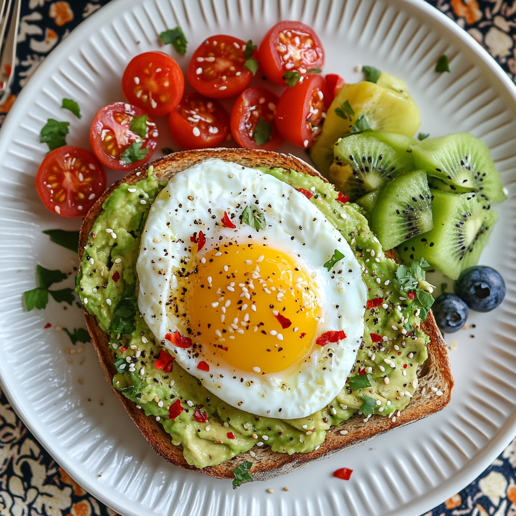 21 Breakfast Toast Ideas Guaranteed to Make Your Mouth Water! 3 bulbelena A top down view of a beautifully presented avocado to 1552b634 b411 43db 8bfc fd725dc906d3