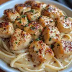 Garlic Butter Chicken Bites with Savory Creamy Parmesan Pasta 5 fayssaal9278 amateur photo from reddit. taken with an iphone 15 1fbf8182 11fe 4140 8619 a167c00f143f