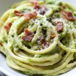 Avocado Carbonara 5 inesboulila A creamy bowl of Avocado Carbonara featuring spaghe f121d5bc 5bef 42c5 aea2 89c1eb7f792b