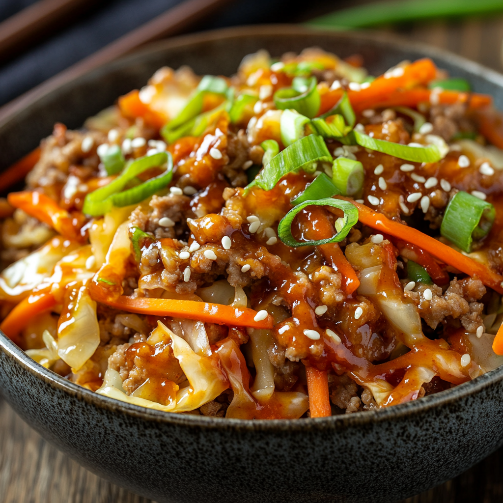 Easy Egg Roll in a Bowl (Low-Carb Recipe) 3 inesboulila A flavorful bowl of deconstructed egg roll featurin 953835c8 9917 4a83 b7e7 ca50c7048c41