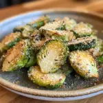 Crispy Parmesan-Crusted Roasted Brussels Sprouts 5 inesboulila A plate of Crispy Parmesan Crusted Roasted Brussels c12bb8d2 8ff5 44d2 a5a5 a729390ee604
