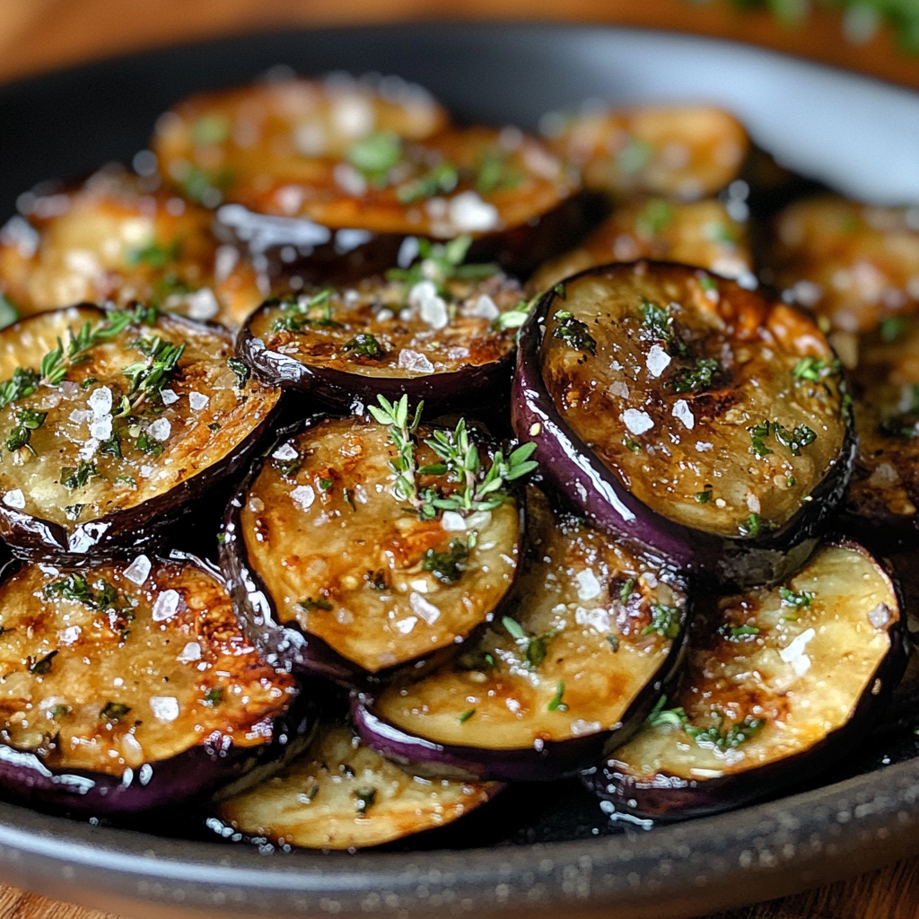 Roasted Mediterranean Eggplant with Garlic and Herbs 3 inesboulila A plate of Roasted Mediterranean Eggplant beautiful c4e6f4ec 4acf 41bc 91c9 46b492990a2f