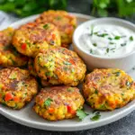 Chickpea Fritters with Veggies 5 inesboulila A plate of crispy chickpea fritters golden and perf 6f984e36 dc85 4313 9295 fb3e9c33cf5e