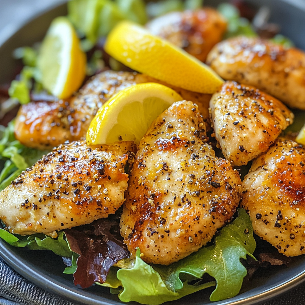 Lemon Pepper Chicken (15-Minutes!) 3 inesboulila A plate of zesty lemon pepper chicken golden and cr be5b5225 116c 4abb 8b6c 1a2135c50e0b
