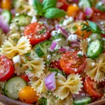 Bow Tie Pasta Salad 5 inesboulila A vibrant Bow Tie Pasta Salad featuring colorful bo 2c80d160 9d68 4c76 821c b00889a1e0a7