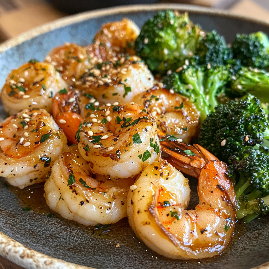 Honey Garlic Butter Shrimp and Broccoli 3 inesboulila A vibrant plate of Honey Garlic Butter Shrimp and B 5a862f3d 1f24 4f4d b269 f4f18597d7ec