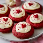 Red Velvet Cookies 5 inesboulila Red Velvet Cookies topped with luscious Cream Chees 28bf4af6 d4eb 4c64 8db2 008545108f29