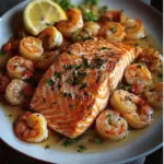 Salmon and Shrimp with Creamy Garlic Sauce 5 inesboulila salmon and shrimp give me a Close up amateur photo 27006fff 117c 4d72 ae0a 3f83716c2761