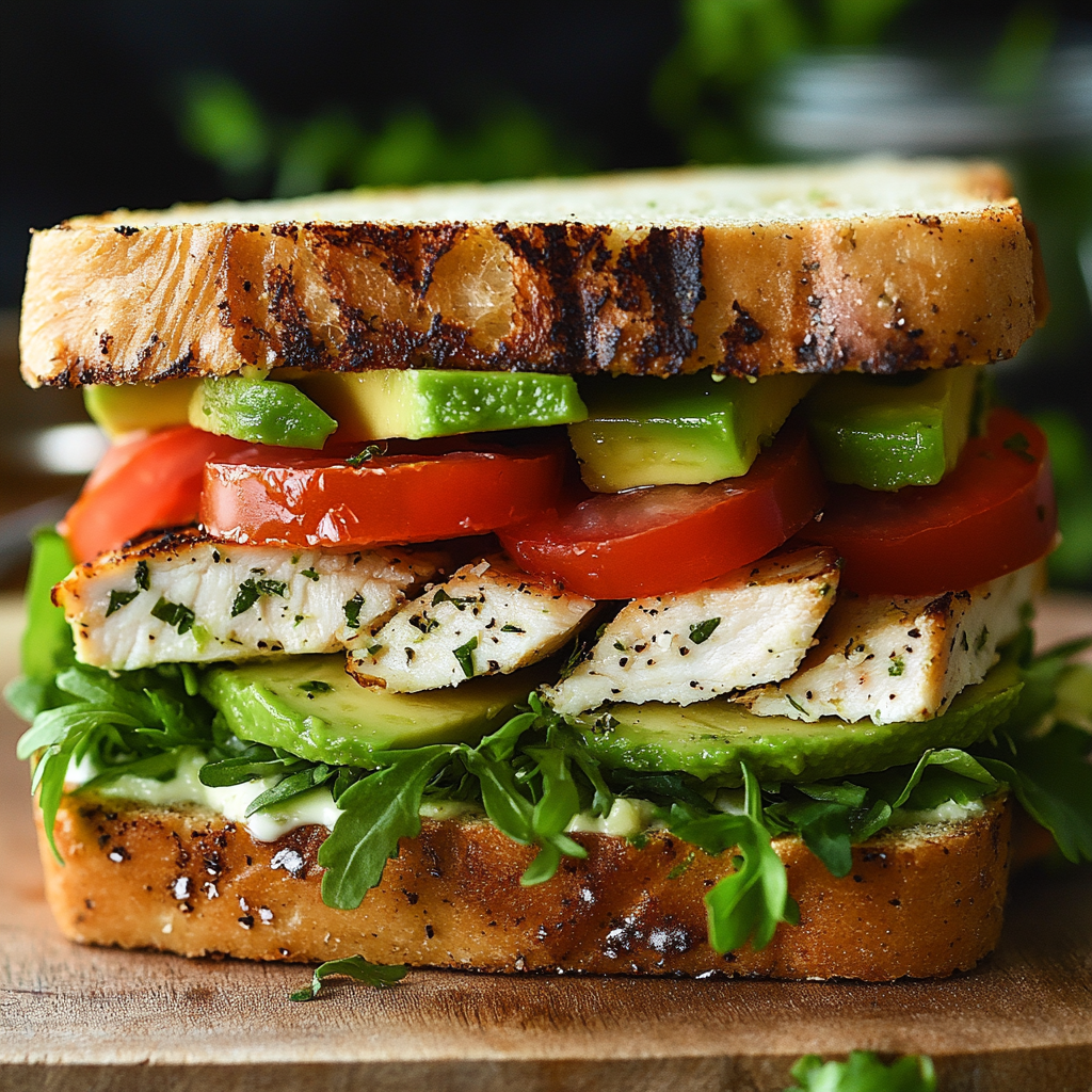 Avocado & Grilled Chicken Delight with Melty Cheese 3 0 3 4