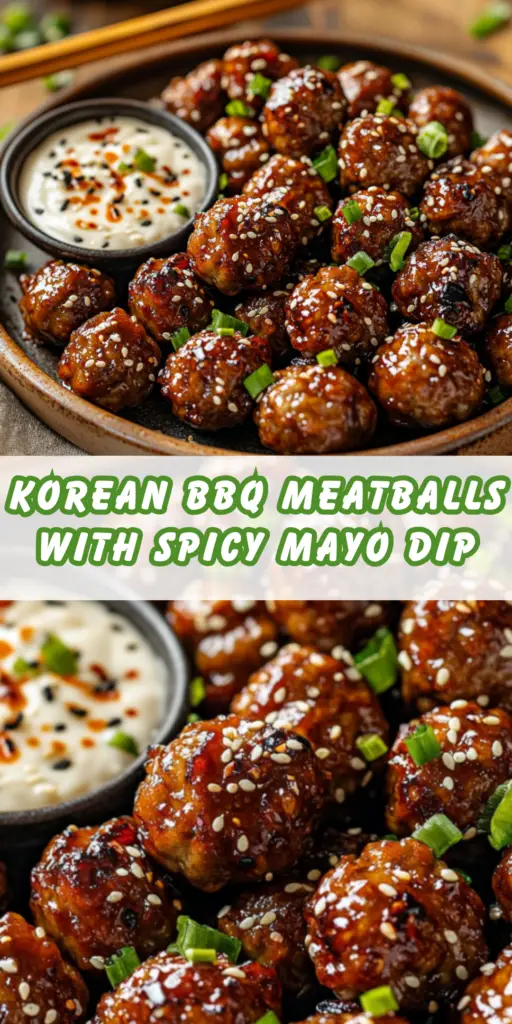 Korean BBQ Meatballs with Spicy Mayo Dip 4 10 60