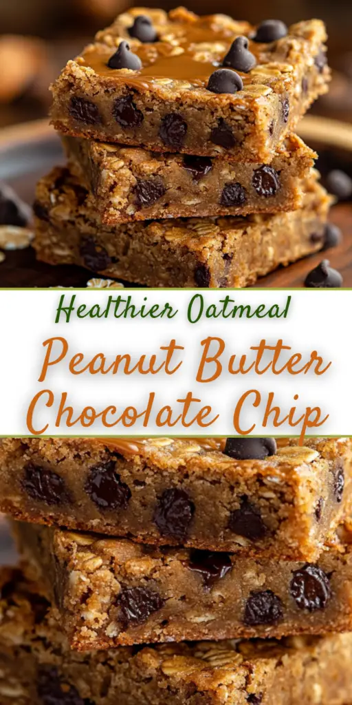 Healthy Oatmeal Peanut Butter Chocolate Chip Bars Recipe 4 12 27