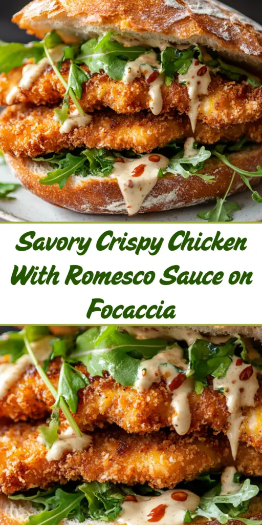 Savory Crispy Chicken with Romesco Sauce on Focaccia 4 13 11