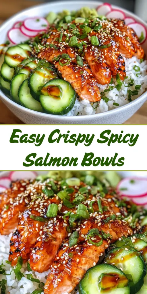 Easy Crispy Spicy Salmon Bowls – Flavorful & Healthy Dinner 4 13 14