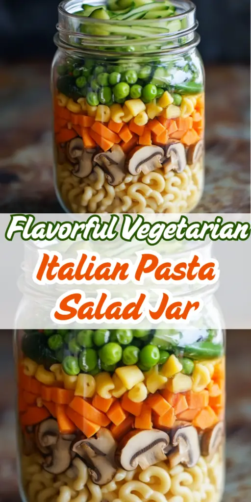 Flavorful Vegetarian Italian Pasta Salad Jar 4 14 18