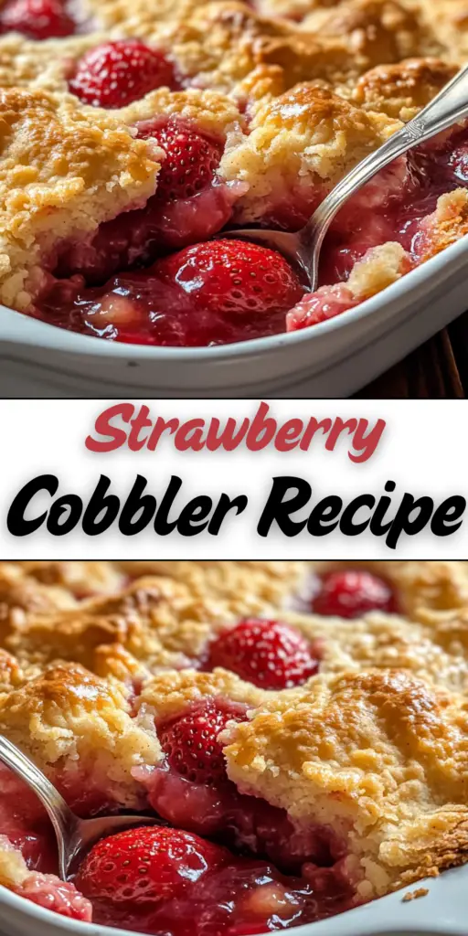 Amazing Easy Strawberry Cobbler Recipe with a Unique Twist! 4 15 3