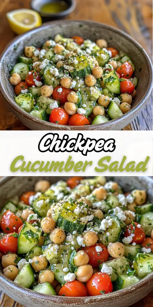 Healthy Chickpea Cucumber Salad with Feta & Tomatoes 4 18 8