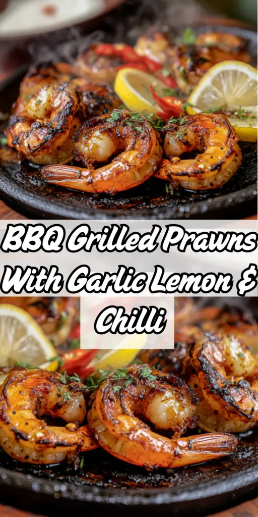 BBQ Grilled Prawns with Garlic, Lemon & Chilli: Spicy, Smoky 4 20 16