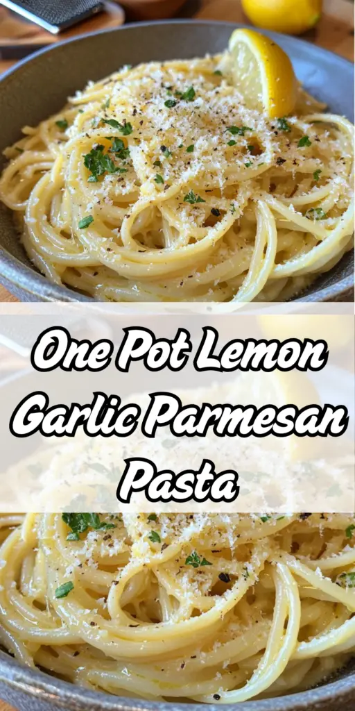 One Pot Lemon Garlic Parmesan Pasta 4 22 21