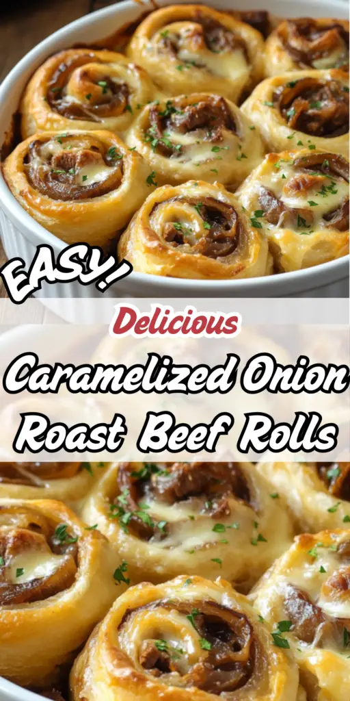 Caramelized Onion Roast Beef Rolls – The Perfect Savory Appetizer 4 3 25