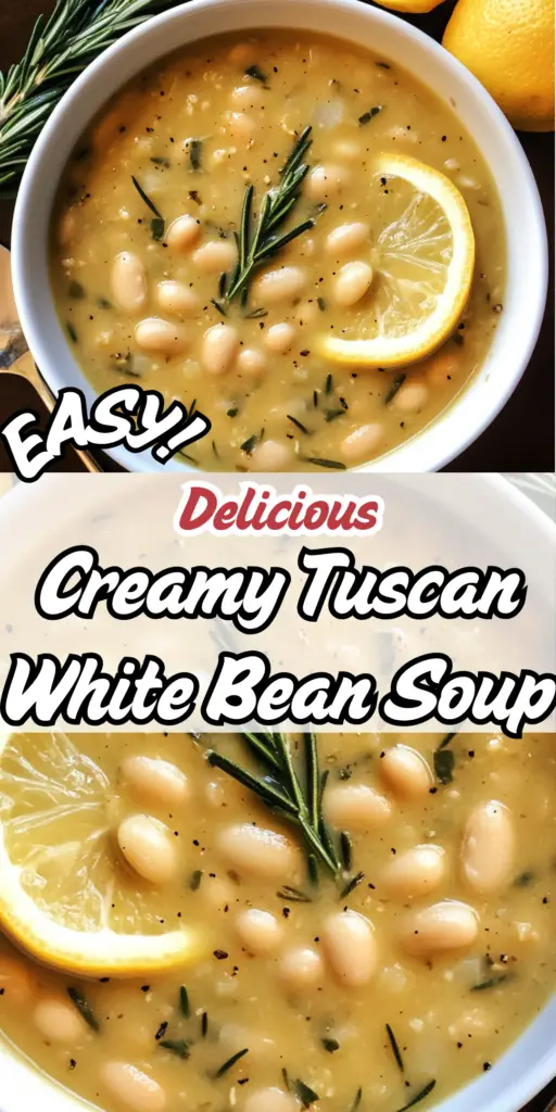 Creamy Tuscan White Bean Soup – A Cozy, Flavorful Meal! 4 3 29