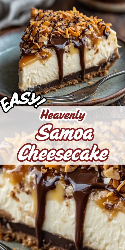 Samoa Cheesecake: A Heavenly Caramel-Coconut Delight 4 3 40
