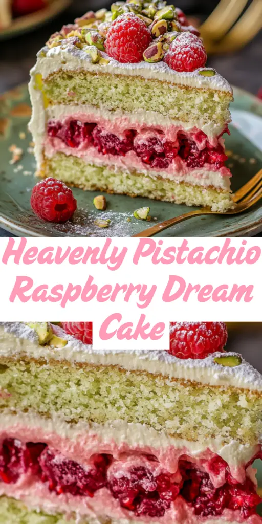 Heavenly Pistachio Raspberry Dream Cake: A Perfect Balance of Flavors 4 4 39