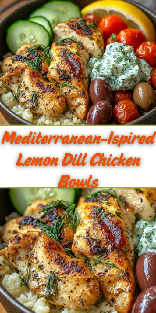 Mediterranean-Inspired Lemon-Dill Chicken Bowls 4 5 26