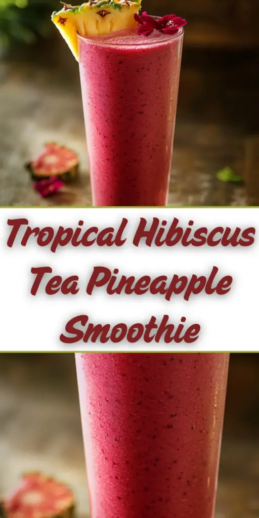 Tropical Hibiscus Tea Pineapple Smoothie – Naturally Sweet & Refreshing 4 5 35