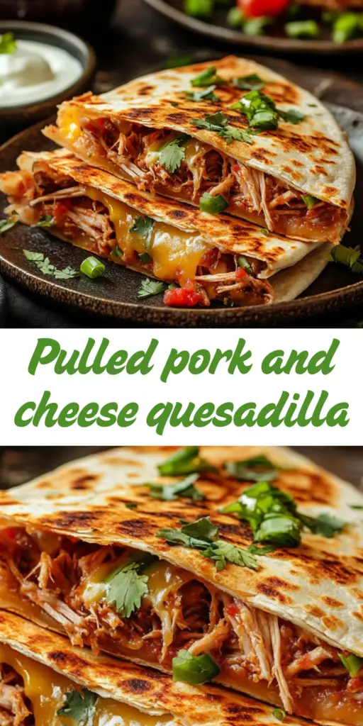 Pulled Pork and Cheese Quesadilla 4 5 45