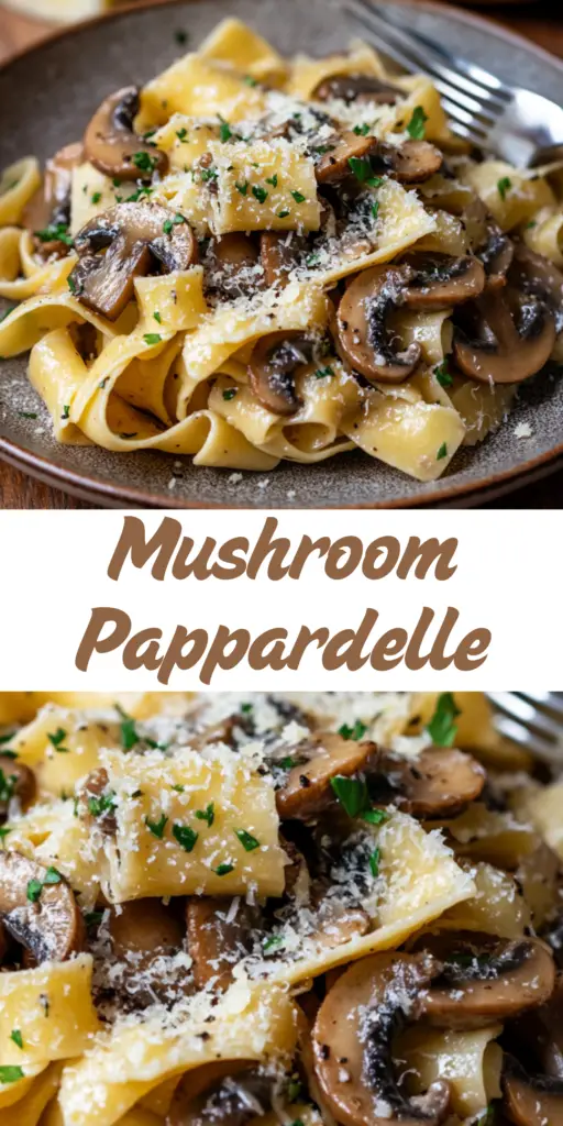 Mushroom Pappardelle with Lemon and Garlic 4 5 46