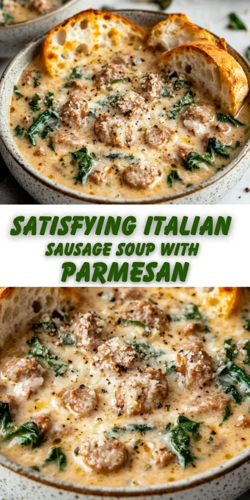 Satisfying Italian Sausage Soup with Parmesan – Comfort Food Perfection! 4 7 21