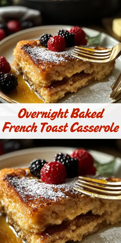 Easy Overnight Baked French Toast Casserole Recipe 4 7 49
