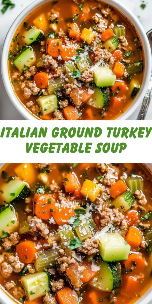 Italian Ground Turkey Vegetable Soup (30 Minutes!) 4 8 51