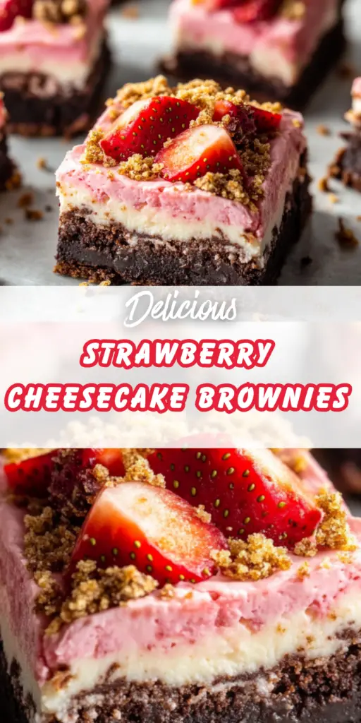 Strawberry Cheesecake Brownies – A Sweet & Creamy Dessert Delight 4 9 18