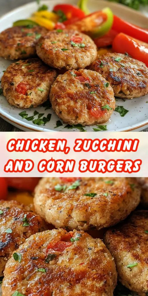 Healthy & Juicy! Chicken, Zucchini & Corn Burgers Recipe 4 9 28