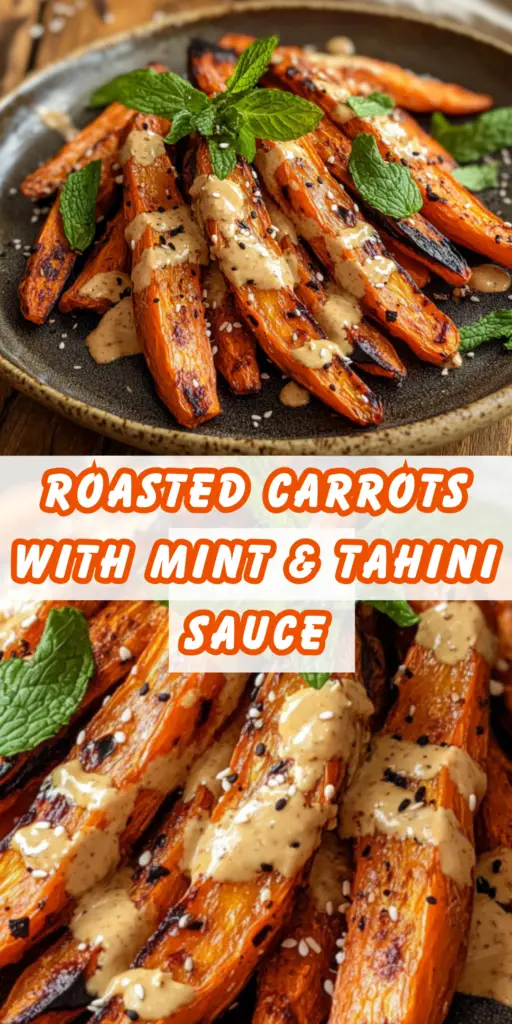 Roasted Carrots with Mint & Tahini Sauce: A Flavorful Side Dish 4 9 34