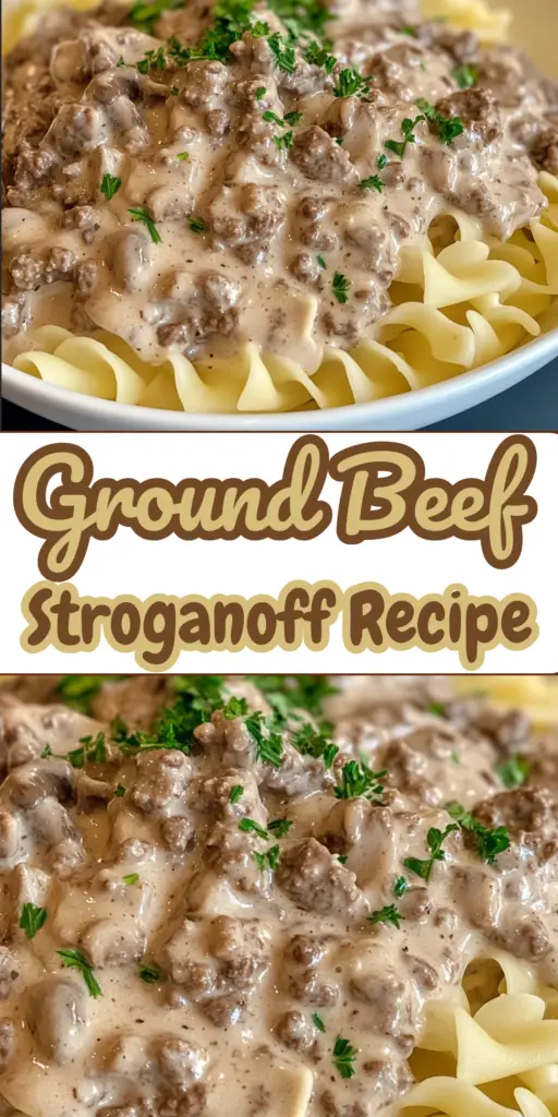 Ground Beef Stroganoff - Cooking Up Memories 4 Copy of Pinterest template 1 48